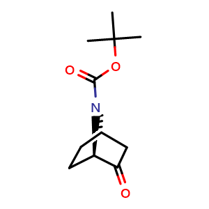 Chemical structure of tert-Butyl (1R,4S)-2-oxo-7-azabicyclo[2.2.1]heptane-7-carboxylate , CAS 163513-98-2, AChemBlock L21580