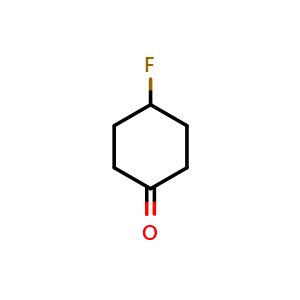 Chemical structure of 4-Fluorocyclohexan-1-one , CAS 68223-64-3, AChemBlock L21631