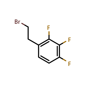 Chemical structure of 1-(2-Bromoethyl)-2,3,4-trifluorobenzene , CAS 887586-25-6, AChemBlock L21645