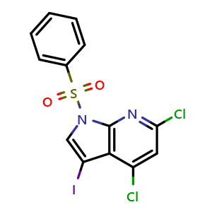 1-(Benzenesulfonyl)-4,6-dichloro-3-iodo-1H-pyrrolo[2,3-b]pyridine