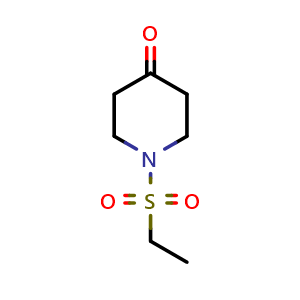 Chemical structure of 1-(ethylsulfonyl)piperidin-4-one , CAS 476373-84-9, AChemBlock L21726