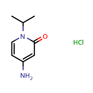 Chemical structure of 4-amino-1-(propan-2-yl)-1,2-dihydropyridin-2-one hydrochloride , CAS 2102409-05-0, AChemBlock L21753
