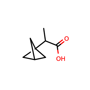 Chemical structure of 2-{Bicyclo[1.1.1]pentan-1-yl}propanoic acid , CAS 2102409-83-4, AChemBlock L21769