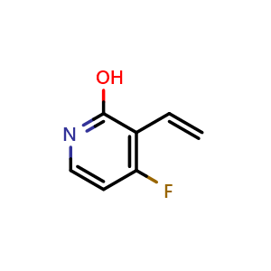 Chemical structure of 3-Ethenyl-4-fluoropyridin-2-ol , CAS 2126177-70-4, AChemBlock L21776