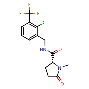 (2R)-N-{[2-Chloro-3-(trifluoromethyl)phenyl]methyl}-1-methyl-5-oxopyrrolidine-2-carboxamide
