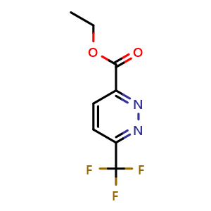 Chemical structure of Ethyl 6-(trifluoromethyl)pyridazine-3-carboxylate , CAS 1192155-06-8, AChemBlock L21873