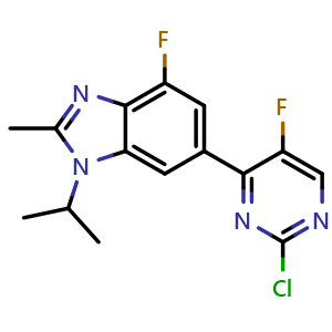 6-(2-Chloro-5-fluoropyrimidin-4-yl)-4-fluoro-2-methyl-1-(propan-2-yl)-1H-1,3-benzodiazole
