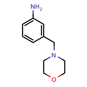 Chemical structure of 3-(Morpholinomethyl)aniline , CAS 123207-48-7, AChemBlock L21918