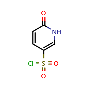 Chemical structure of 6-Oxo-1,6-dihydropyridine-3-sulfonyl chloride , CAS 1357566-60-9, AChemBlock L21989