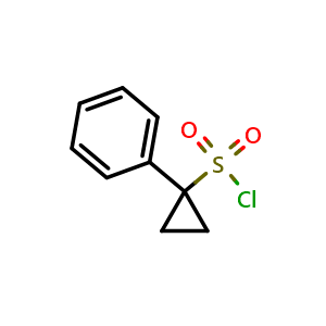 Chemical structure of 1-Phenylcyclopropane-1-sulfonyl chloride , CAS 1359655-41-6, AChemBlock L21990