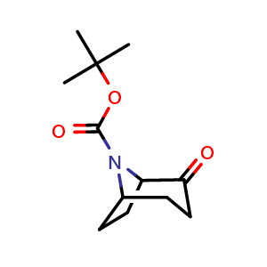Chemical structure of 8-Boc-2-oxo-8-azabicyclo[3.2.1]octane , CAS 1408076-39-0, AChemBlock L22037
