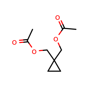 Chemical structure of {1-[(Acetyloxy)methyl]cyclopropyl}methyl acetate , CAS 148420-14-8, AChemBlock L22078