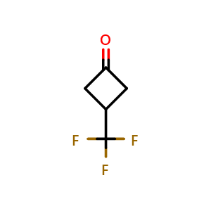 Chemical structure of 3-(Trifluoromethyl)cyclobutan-1-one , CAS 1511981-13-7, AChemBlock L22084
