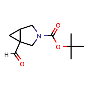 Chemical structure of tert-Butyl 1-formyl-3-azabicyclo[3.1.0]hexane-3-carboxylate , CAS 1622903-52-9, AChemBlock L22115