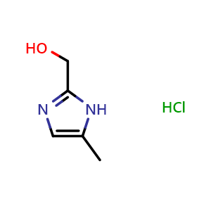 Chemical structure of (5-Methyl-1H-imidazol-2-yl)methanol hydrochloride , CAS 1923088-49-6, AChemBlock L22216