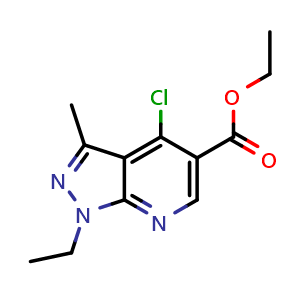 Ethyl 4-chloro-1-ethyl-3-methyl-1H-pyrazolo[3,4-b]pyridine-5-carboxylate
