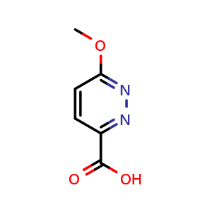 Chemical structure of 6-Methoxypyridazine-3-carboxylic acid , CAS 56434-28-7, AChemBlock L22364