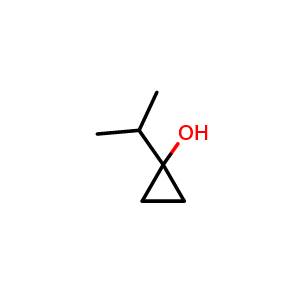 Chemical structure of 1-(Propan-2-yl)cyclopropan-1-ol , CAS 57872-32-9, AChemBlock L22368