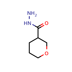 Chemical structure of Oxane-3-carbohydrazide , CAS 59293-33-3, AChemBlock L22371