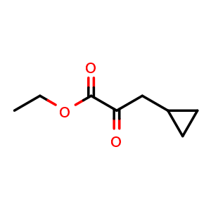 Chemical structure of Ethyl 3-cyclopropyl-2-oxopropanoate , CAS 64025-67-8, AChemBlock L22381