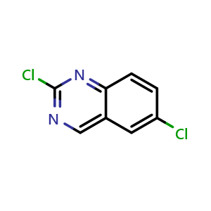Chemical structure of 2,6-Dichloroquinazoline , CAS 67092-18-6, AChemBlock L22388
