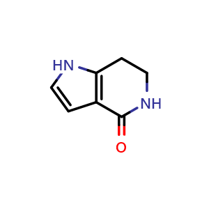 Chemical structure of 1H,4H,5H,6H,7H-Pyrrolo[3,2-c]pyridin-4-one , CAS 736990-65-1, AChemBlock L22402