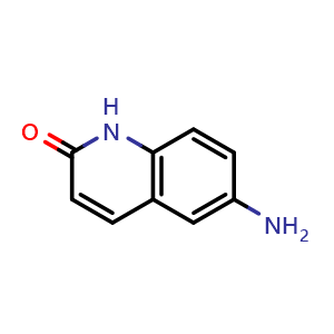 Chemical structure of 6-Amino-1,2-dihydroquinolin-2-one , CAS 79207-68-4, AChemBlock L22415