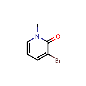 Chemical structure of 3-Bromo-1-methyl-1,2-dihydropyridin-2-one , CAS 81971-38-2, AChemBlock L22422
