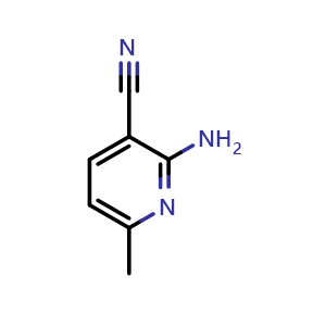 Chemical structure of 2-Amino-6-methylpyridine-3-carbonitrile , CAS 84647-20-1, AChemBlock L22425