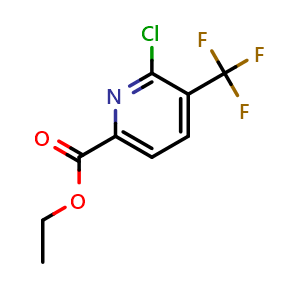 Chemical structure of ethyl 6-chloro-5-(trifluoromethyl)pyridine-2-carboxylate , CAS 850864-57-2, AChemBlock L22427
