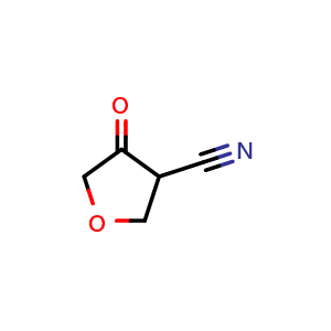 Chemical structure of 4-Oxooxolane-3-carbonitrile , CAS 856945-68-1, AChemBlock L22433