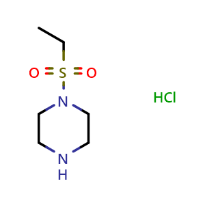Chemical structure of 1-(Ethanesulfonyl)piperazine hydrochloride , CAS 859525-16-9, AChemBlock L22438