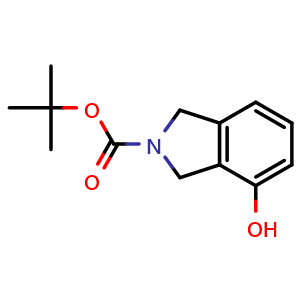 Chemical structure of tert-Butyl 4-hydroxy-2,3-dihydro-1H-isoindole-2-carboxylate , CAS 871013-92-2, AChemBlock L22445