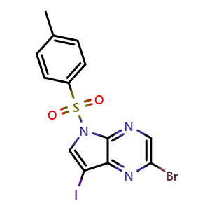 2-Bromo-7-iodo-5-(4-methylbenzenesulfonyl)-5H-pyrrolo[2,3-b]pyrazine