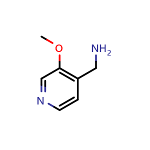 Chemical structure of (3-Methoxypyridin-4-yl)methanamine , CAS 909895-75-6, AChemBlock L22476