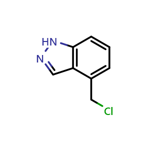 Chemical structure of 4-(Chloromethyl)-1H-indazole , CAS 944898-78-6, AChemBlock L22502