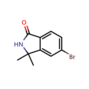 Chemical structure of 5-Bromo-3,3-dimethyl-2,3-dihydro-1H-isoindol-1-one , CAS 959756-18-4, AChemBlock L22518
