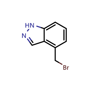 Chemical structure of 4-Bromomethylindazole , CAS 734522-82-8, AChemBlock M15049