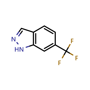 Chemical structure of 6-(Trifluoromethyl)-1H-indazole , CAS 954239-22-6, AChemBlock M15109