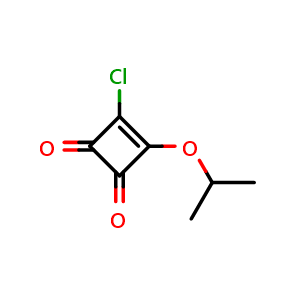Chemical structure of 3-Chloro-4-isopropoxycyclobutene-1,2-dione , CAS 130837-47-7, AChemBlock M15141