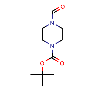 Chemical structure of Tert-butyl 4-formylpiperazine-1-carboxylate , CAS 183383-30-4, AChemBlock M15147