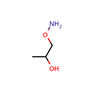 Chemical structure of 1-Aminooxypropan-2-ol , CAS 32380-74-8, AChemBlock M15150
