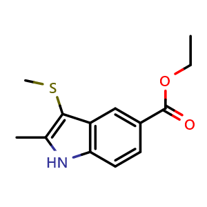 Ethyl 2-methyl-3-methylsulfanyl-1H-indole-5-carboxylate