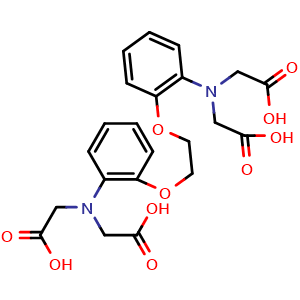 Chemical structure of 1,2-Bis-(2-amino-phenoxy)ethane N,N,N',N'-tetraacetic , CAS 85233-19-8, AChemBlock M15178