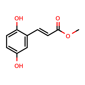 Chemical structure of Methyl 2,5-dihydroxycinnamate , CAS 63177-57-1, AChemBlock M15180