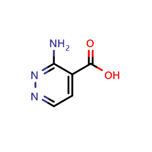 Chemical structure of 3-Amino-4-pyridazinecarboxylic , CAS 21141-03-7, AChemBlock M15199