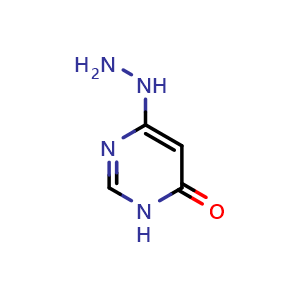 Chemical structure of 6-hydrazino-3H-pyrimidin-4-one , CAS 29939-37-5, AChemBlock M15207