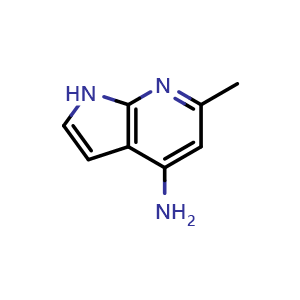Chemical structure of 4-Amino-6-methyl-7-azaindole , CAS 1000340-60-2, AChemBlock M15222