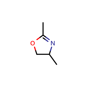 Chemical structure of 4,5-Dihydro-2,4-dimethyloxazole , CAS 6159-23-5, AChemBlock M15289