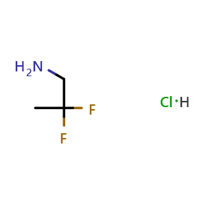 Chemical structure of 2,2-Difluoropropylamine hydrochloride , CAS 868241-48-9, AChemBlock M15293